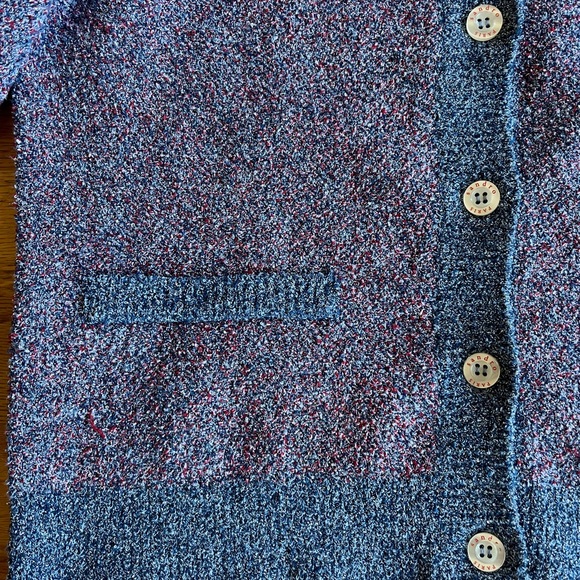 NWT SANDRO Elleonore Violet Shimmer Button Front Cardigan Small - Picture 6 of 9